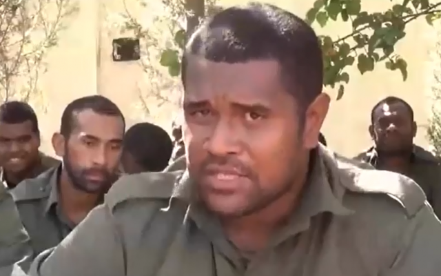 Fijian peacekeepers speak in video, say they are safe | The Times of Israel