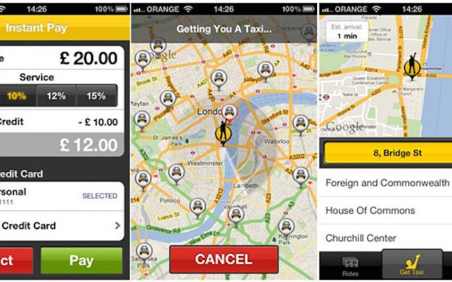 GetTaxi app screenshot (Courtesy)