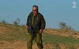 Nahum 'Nahche' Gilboa, 77, is the oldest combat reservist to ever serve in the IDF. (screen capture: Channel 2)