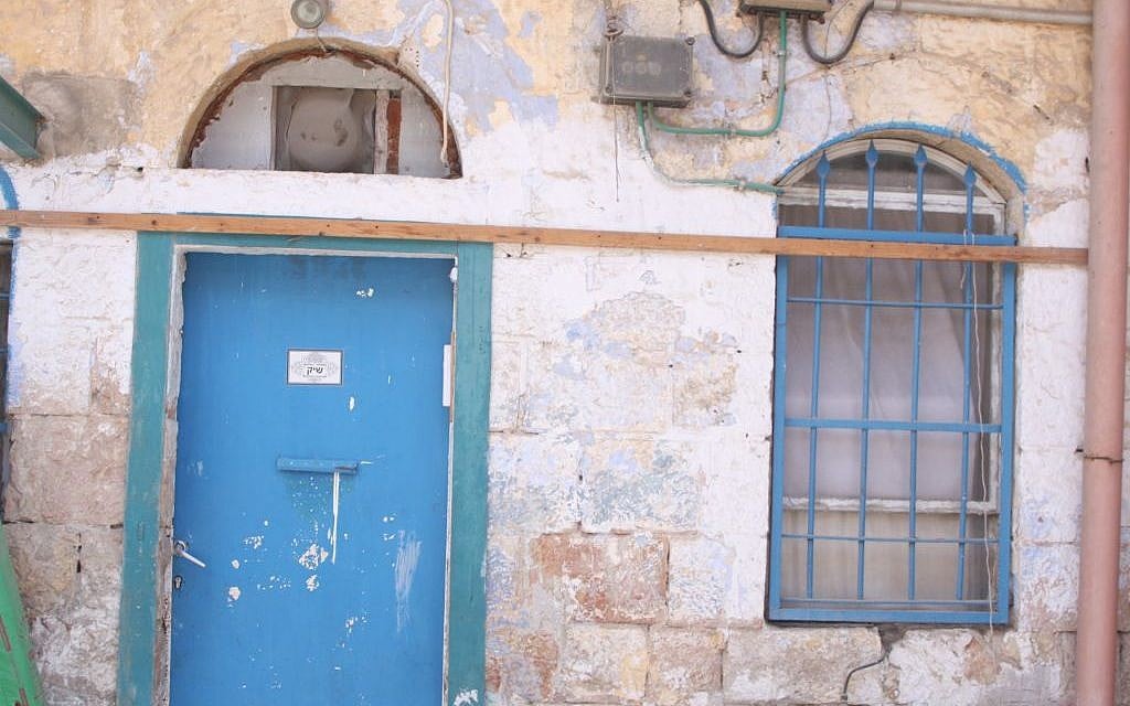 At the Herodna houses, blue is the color (photo credit: Shmuel Bar-Am)