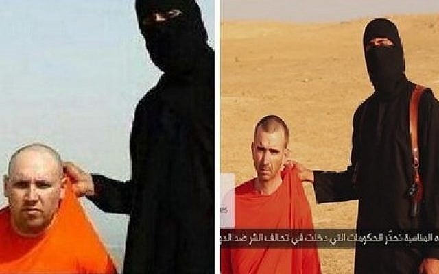 Screenshots from videos posted online by jihadist extremist group Islamic State showing US journalist Steven Sotloff (left) who is said to have been executed in a video uploaded September 2, 2014. The group has threatened to behead UK national David Cawthorne Haines if its demands are not met. Screenshots from videos posted online by jihadist extremist group Islamic State showing US journalist Steven Sotloff (left) who is said to have been executed in a video uploaded September 2, 2014. The group has threatened to behead UK national David Cawthorne Haines if its demands are not met.