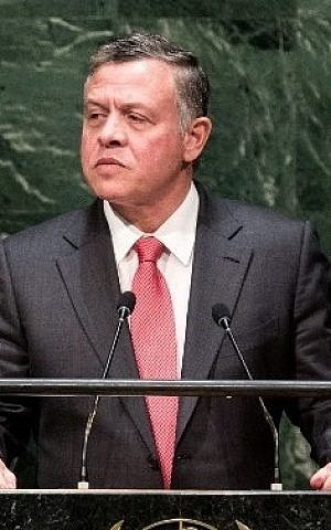 NEW YORK, NY - SEPTEMBER 24: King of Jordan Abdullah II Ibn Al Hussein speaks at the 69th United Nations General Assembly at United Nations Headquarters on September 24, 2014 in New York City.  (photo credit: Andrew Burton/Getty Images/AFP)