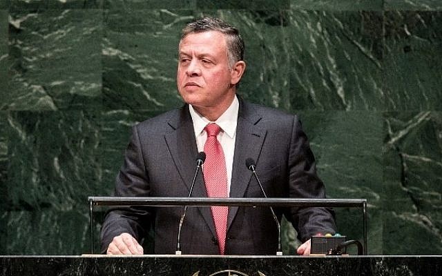 NEW YORK, NY - SEPTEMBER 24: King of Jordan Abdullah II Ibn Al Hussein speaks at the 69th United Nations General Assembly at United Nations Headquarters on September 24, 2014 in New York City. (photo credit: Andrew Burton/Getty Images/AFP) NEW YORK, NY - SEPTEMBER 24: King of Jordan Abdullah II Ibn Al Hussein speaks at the 69th United Nations General Assembly at United Nations Headquarters on September 24, 2014 in New York City. (photo credit: Andrew Burton/Getty Images/AFP)