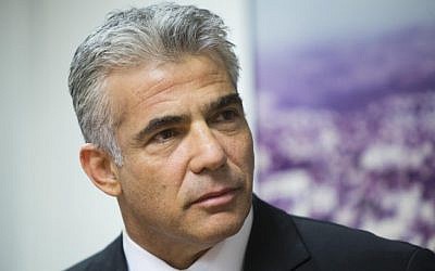 Finance Minister Yair Lapid on September 7, 2014. (photo credit: Yonatan Sindel/Flash90)