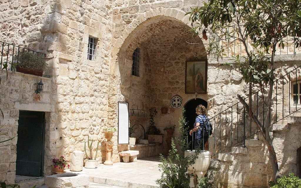 The entrance to the church at the monastery (photo credit: Shmuel Bar-Am)