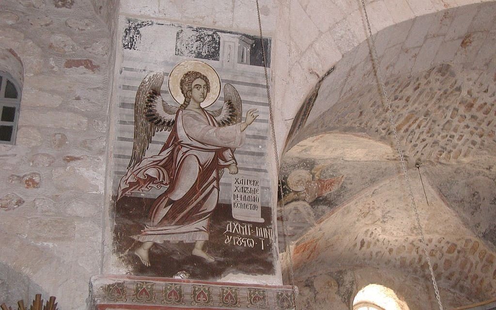14th Century fresco at the Monastery of the Cross (photo credit: Shmuel Bar-Am)