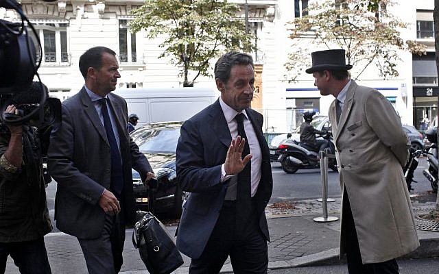 Former French President Nicolas Sarkozy arrives at a hotel in Paris, Friday, September 19, 2014. (AP Photo/Thibault Camus) Former French President Nicolas Sarkozy arrives at a hotel in Paris, Friday, September 19, 2014. (AP Photo/Thibault Camus)