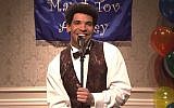 Canadian Jewish rapper Drake remembers his bar mitzva -- 'as if it was yesterday' in this hilarious Saturday Night Live sketch. (YouTube screenshot)