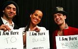 Idan Raichel, Alicia Keys and Ali Amr at the Global Citizen Festival (Courtesy Idan Raichel Facebook Page)