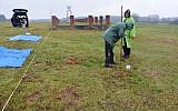 Researchers searching for human remains in Wasosz, the site of a massacre of Jewish villagers in 1941. (photo credit: Podlaska Archaeological Laboratory)