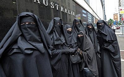 Illustrative photo of Muslim women wearing burqas (AFP/Torsten Blackwood/File)