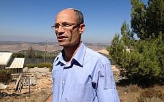 Etzion Regional Council head Davidi Perl, October 6, 2014 (Elhanan Miller/Times of Israel)