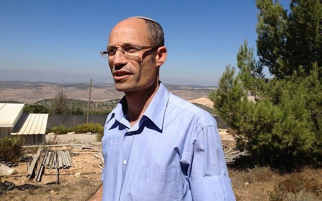 Etzion Regional Council head Davidi Perl, October 6, 2014 (Elhanan Miller/Times of Israel)
