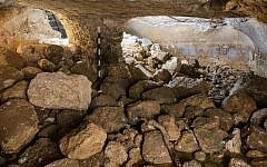 The water cistern discovered by Israel Antiquities Authority archaeologists near the Ha'elah junction in Israel. (photo credit: Assaf Peretz/courtesy: Israel Antiquities Authority)