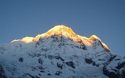 Illustrative photo of the Annapurna South, Nepal (photo credit: Wikimedia Commons/CC BY-SA 3.0)