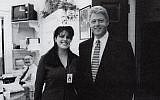 This Official White House photo taken Nov. 17, 1995, from page 3179 of Independent Counsel Kenneth Starr's report on President Clinton, showing President Clinton and Monica Lewinsky at the White House. (Photo credit: AP /OIC)
