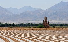 A Jordanian watchtower on the border between Jordan and Israel near the Dead Sea, July 20, 2012 (photo credit: Mendy Hechtman/Flash90)