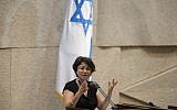 Knesset Member Hanin Zoabi (Balad) in the Knesset. (photo credit: Flash90)
