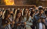 Jewish men and women praying together for forgiveness (Selichot), at the Western Wall in the Old City of Jerusalem, September 24, 2014. (Photo credit: Noam Revkin Fenton/FLASH90)