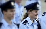 Tamar Ariel during the December 27, 2012 IAF Flight School graduation ceremony, (Edi Israel/Flash90)