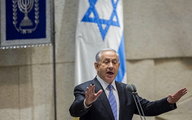 Prime Minister Benjamin Netanyahu makes a speech during the opening of the winter session of the Knesset, in October 2014 (photo credit: Yonatan Sindel/Flash90) Prime Minister Benjamin Netanyahu makes a speech during the opening of the winter session of the Knesset, in October 2014 (photo credit: Yonatan Sindel/Flash90)