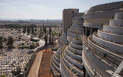 This Oct. 6, 2014, photo shows a new vertical part of the Yarkon cemetery outside of the city of Petah Tikva, Israel. (AP/Dan Balilty)