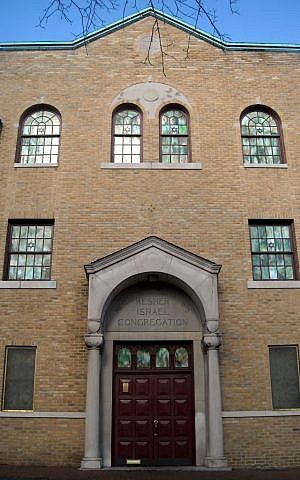 The facade of Washington, DC synagogue Kesher Israel. (Wikicommons via JTA)