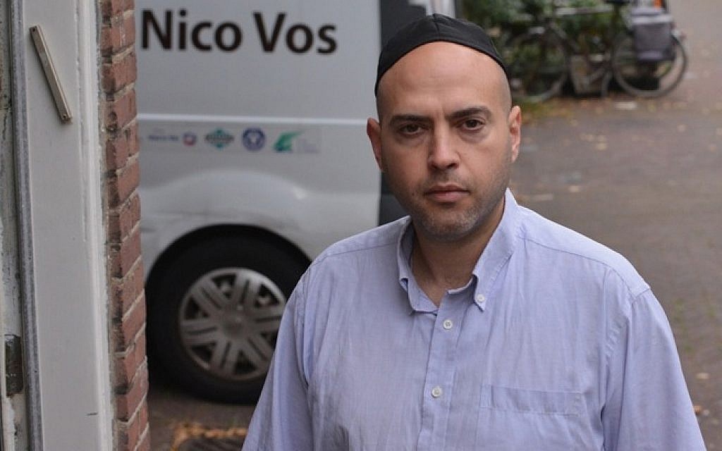 Fabrice Schomberg outside his home in The Hague. (Cnaan Liphshiz/JTA) Fabrice Schomberg outside his home in The Hague. (Cnaan Liphshiz/JTA)