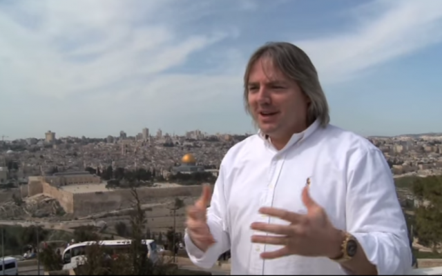 Rory Alec in Jerusalem (YouTube screenshot)