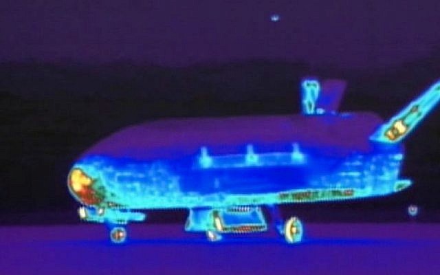 This June 16, 2012 file image from video made available by the Vandenberg Air Force Base shows an infrared view of the X-37B unmanned spacecraft landing at Vandenberg Air Force Base. (AP Photo/Vandenberg Air Force Base) This June 16, 2012 file image from video made available by the Vandenberg Air Force Base shows an infrared view of the X-37B unmanned spacecraft landing at Vandenberg Air Force Base. (AP Photo/Vandenberg Air Force Base)