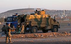 Illustrative photo of Turkish soldiers, Wednesday, October 1, 2014. (AP Photo/Burhan Ozbilici)
