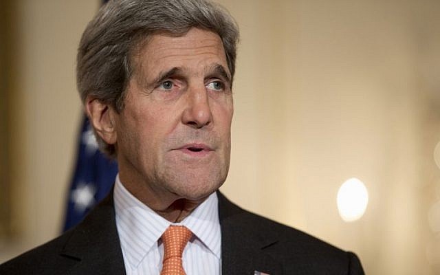 In this October 2, 2014, photo, Secretary of State John Kerry speaks to media at the State Department in Washington. (Photo credit: AP/Carolyn Kaster) In this October 2, 2014, photo, Secretary of State John Kerry speaks to media at the State Department in Washington. (Photo credit: AP/Carolyn Kaster)