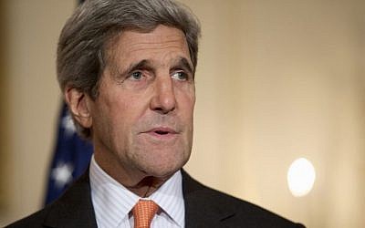 In this Oct. 2, 2014, photo, Secretary of State John Kerry speaks to media at the State Department in Washington. (Photo credit: AP/Carolyn Kaster)