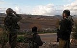 Soldiers at the Israeli - Lebanese border in 2009. (Photo credit: Hamad Almakt / Flash 90)