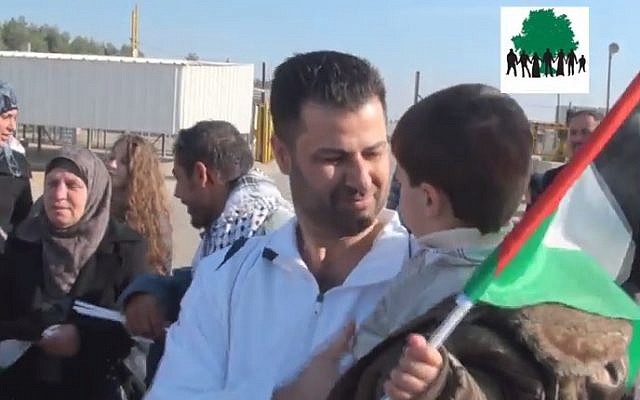 Abdullah Abu Rahmah is freed from an Israeli prison in March 2011 (photo credit: YouTube screenshot) Abdullah Abu Rahmah is freed from an Israeli prison in March 2011 (photo credit: YouTube screenshot)