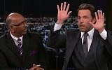 Ben Affleck (right) and former Republican Party chairman Michael Steele (left) having a debate about Islam on the HBO show 'Real Time with Bill Maher,' October 3, 2014. (YouTube screenshot)