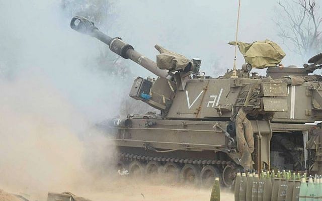 The IDF fired roughly 34,000 artillery shells into Gaza during the 50-day operation (photo credit: IDF Spokesperson's Unit) The IDF fired roughly 34,000 artillery shells into Gaza during the 50-day operation (photo credit: IDF Spokesperson's Unit)