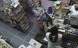 Image showing vandalism at a Crown Heights kosher market. (YouTube screen capture)