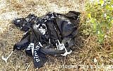 Flags found in Nazareth Illit on Tuesday, october 7, 2014. (photo credit" Police Spokesman's Unit)