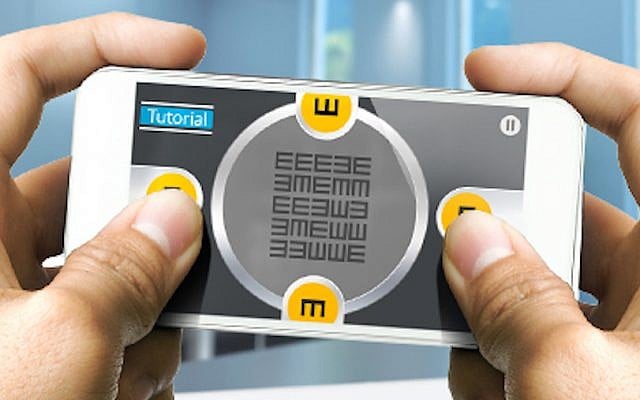 Screenshot of one of GlassesOff's visual acuity training games (Photo credit: Courtesy)