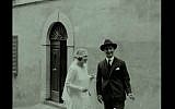 Still from a 1923 film showing the wedding Silvio Della Seta and Iole Campagnano, in the central Italian city of Perugia on Oct. 14, 1923 (photo credit: Youtube screen cap)