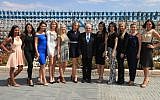 American beauty queens visit the Knesset, on October 2, 2014 (photo credit: courtesy)