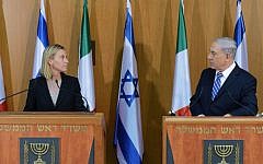 Prime Minister Benjamin Netanyahu meeting with Federica Mogherini at the Knesset, Jerusalem, on July 16, 2014. Photo by Kobi Gideon/GPO/Flash90