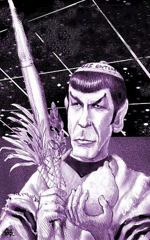 Artist Avi Katz presented this drawing to Leonard Nimoy when he attended ICon one year. The conference always takes place during Sukkot. (Courtesy) Artist Avi Katz presented this drawing to Leonard Nimoy when he attended ICon one year. The conference always takes place during Sukkot. (Courtesy)
