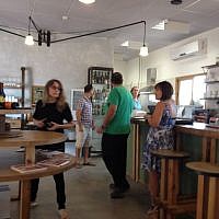 At Ursula's Cafe in Tzukim (photo credit: Jessica Steinberg/Times of Israel)