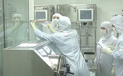Pluristem workers process placenta for the company's cell-based therapy products (Courtesy)