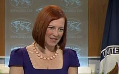 US State Department Spokeswoman Jen Psaki (screen capture: YouTube)