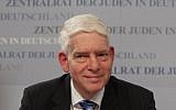 Josef Schuster, President of the Central Council of Jews in Germany, attends a press conference following his election in Frankfurt am Main, central Germany, on November 30, 2014. (AFP/Daniel Roland)