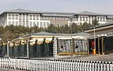 President Recep Tayyip Erdogan's grandiose new Ak Saray presidential palace (White Palace) on the outskirts of Ankara, October 29, 2014. (photo credit: AFP/ADEM ALTAN)