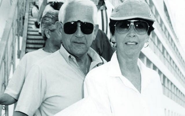Sylvia and her husband, Annæus Schjǿdt, on a cruise a few months before her death. (Courtesy of Keshet Publishing)